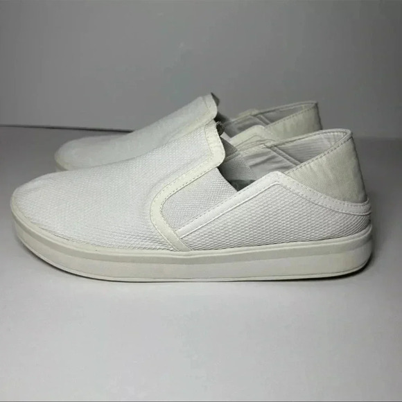 NWT OLUKAI SIZE 10 white skip ons Olukai Womens White Ki'ihele Slip On - Picture 7 of 14